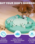 Dog Worker Interactive Treat Puzzle Dog Toy, Green