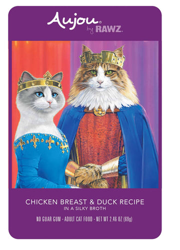 Rawz Aujou Cat Pouch, Chicken Breast & Duck 2.46oz.