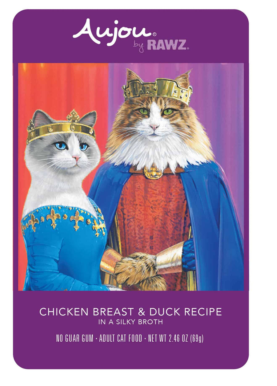 Rawz Aujou Cat Pouch, Chicken Breast & Duck 2.46oz.