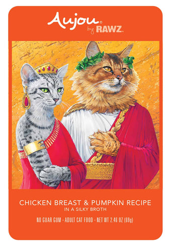 Rawz Aujou Cat Pouch, Chicken Breast & Pumpkin 2.46oz.