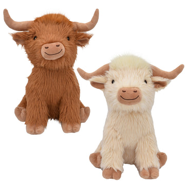 Highland Cow Plush Dog Toy