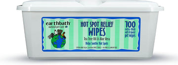 Earthbath Hot Spot Wipes Tea Tree & Aloe, 100 ct