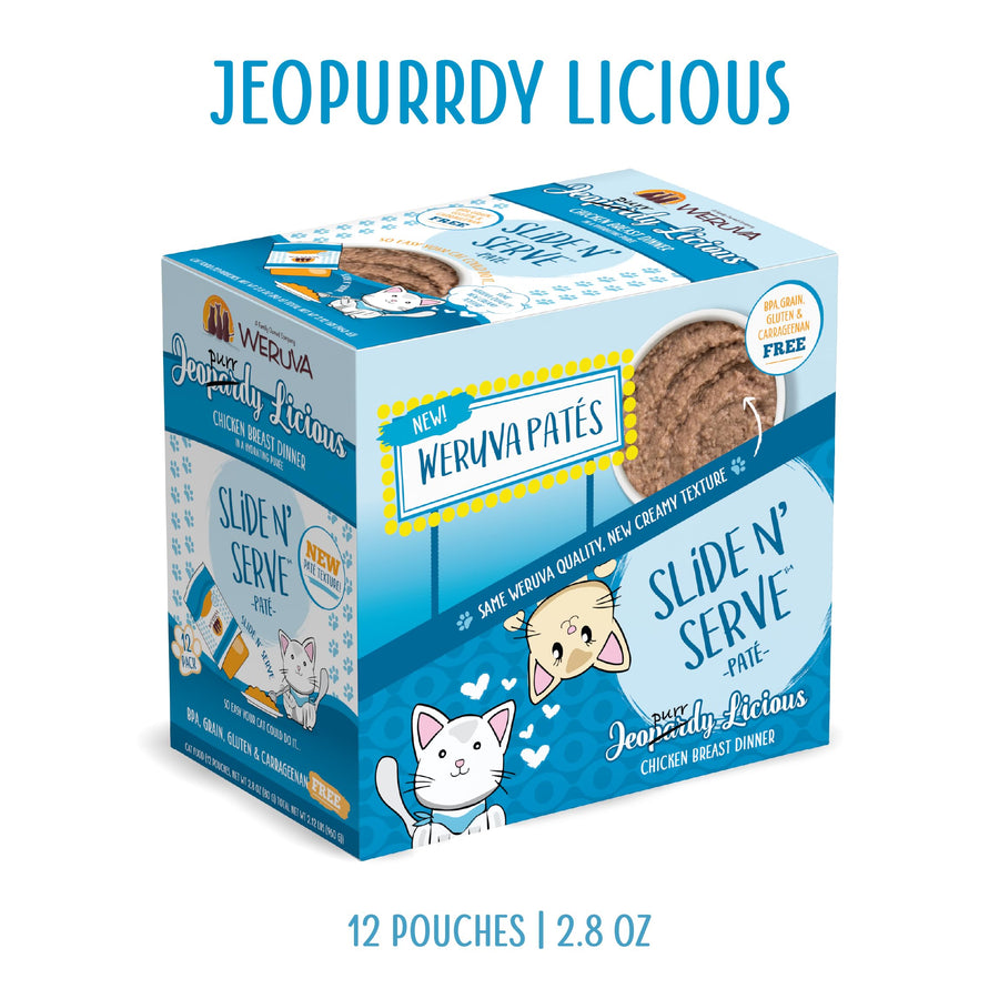 Weruva Cat Paté Pouch, Jeopurrdy Licious 2.8oz.