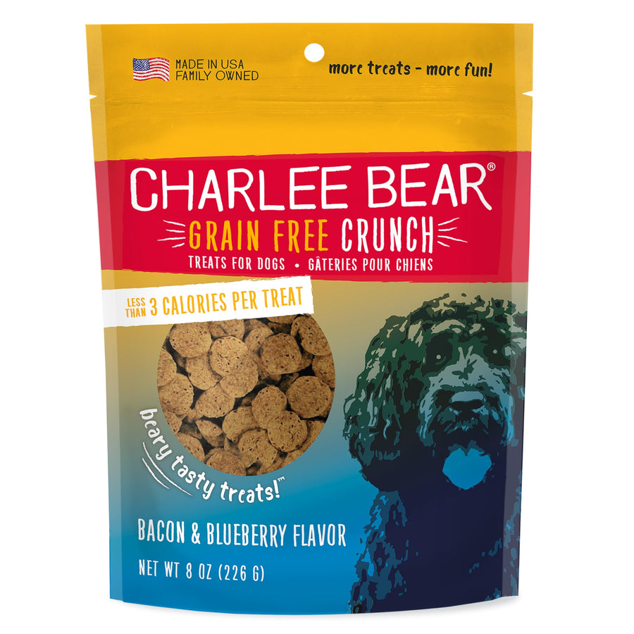 Grain Free Crunch Treats- Bacon & Blueberry Flavor, 8 oz.