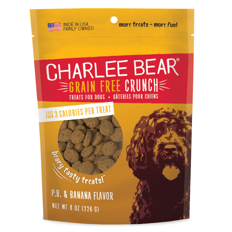 Grain Free Crunch Dog Treat- P.B. & Banana Flavor, 8 oz.