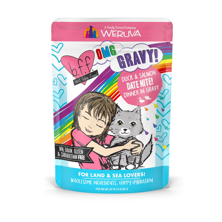 Weruva Cat BFF OMG GRAVY Pouch, Date Night 2.8oz.