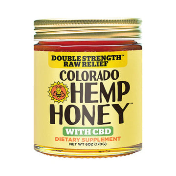 Hemp Honey with CBD- Double Strength Raw Relief, 6oz.