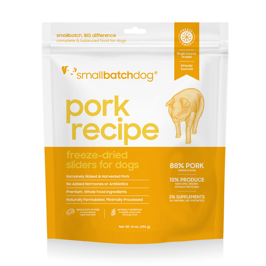 Smallbatch Freeze-Dried Pork Recipe Dog, 14oz.