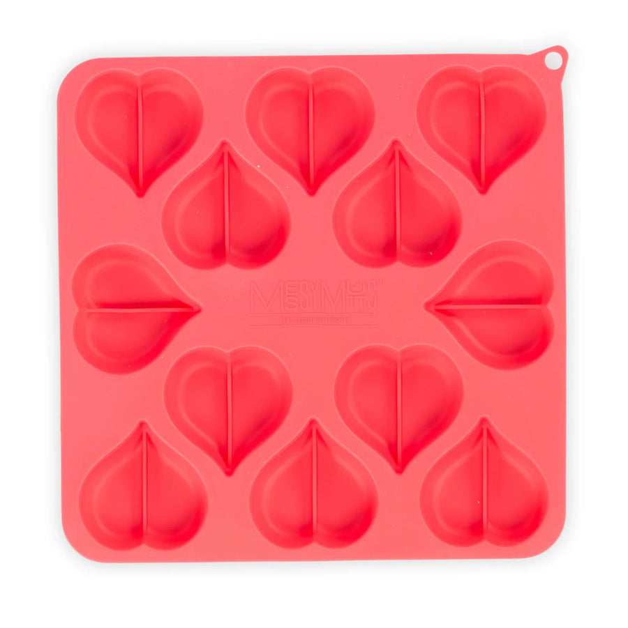 Heart Shape Silicone Bake and Freeze Dog Treat Maker Molds - Pack of 2