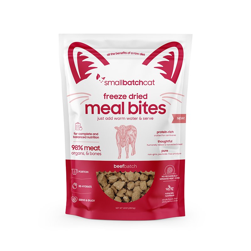 Smallbatch Freeze-Dried Beef Meal Bites Cat, 10oz.