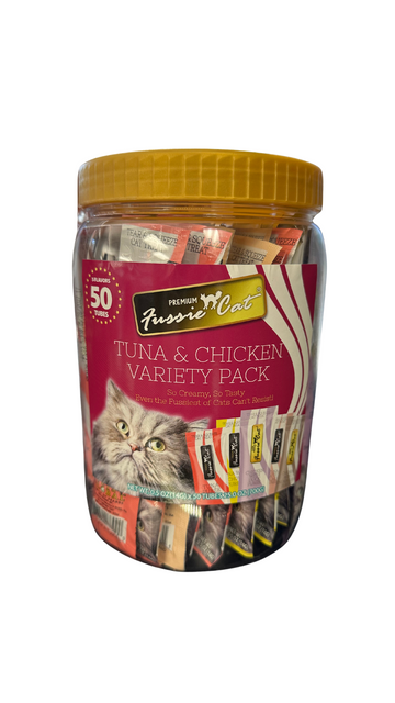 Fussie Cat Tuna & Chicken Variety Tub , 50ct.