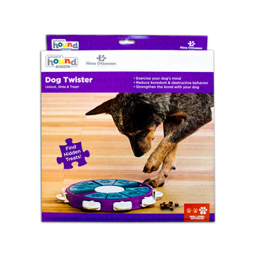Dog Twister Interactive Treat Puzzle, Purple