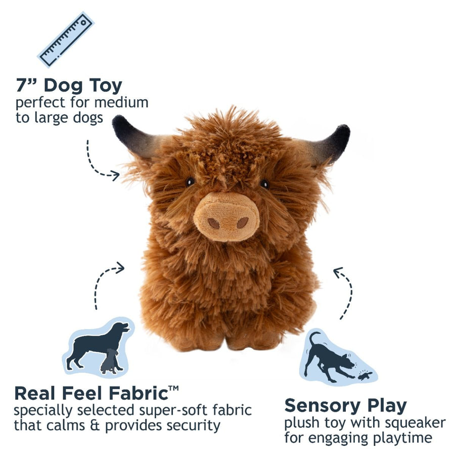 Highland Cow with Squeaker Toy