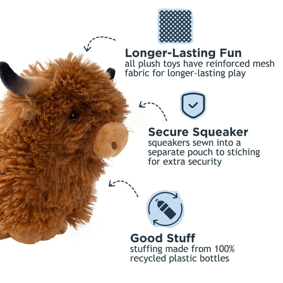 Highland Cow with Squeaker Toy