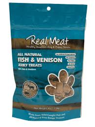 Fish & Venison Jerky treats, 4oz.