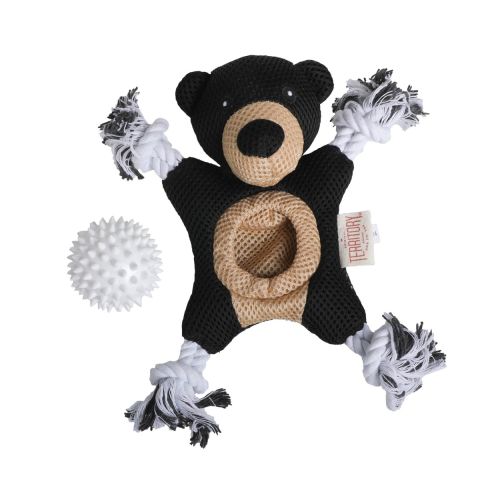 2-In-1 Dog Toy, Black Bear