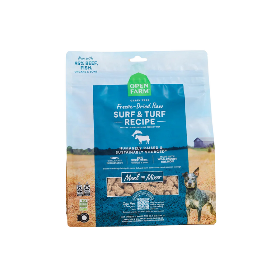 Freeze-Dried Raw Dog Food, Salmon & Beef