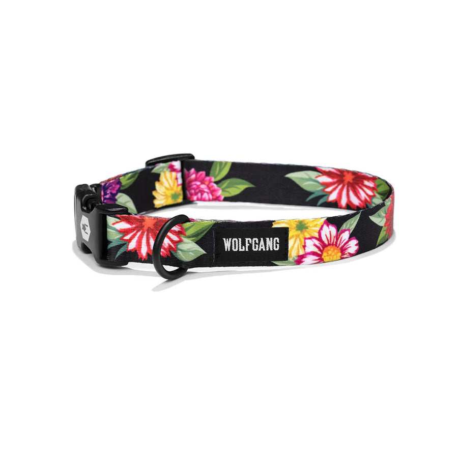 Dark Floral Dog Collar