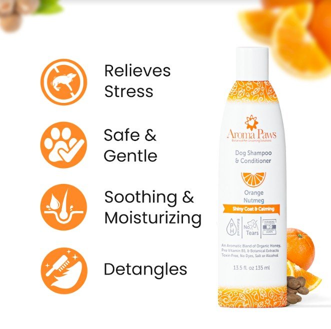 Orange Nutmeg Vetiver Shiny Shampoo & Conditioner, 13.5 oz.
